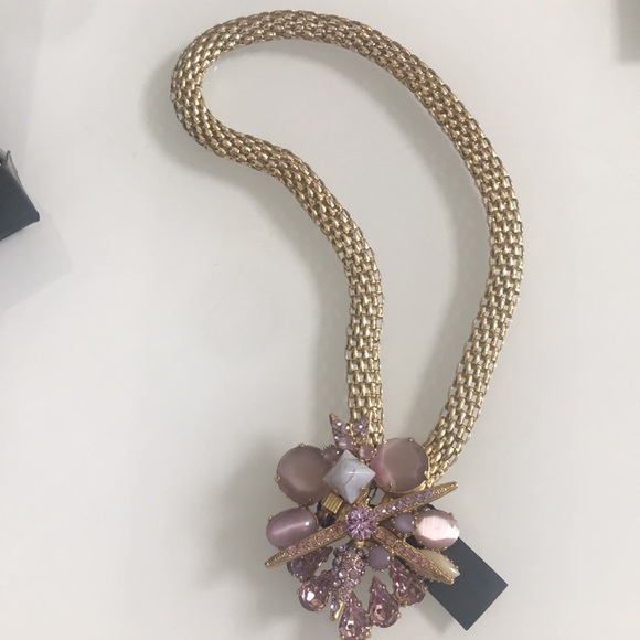 Authentic Rodrigo Oatazu Italy X Swarovski. Lavender gold collar $580 - Picture 8 of 10